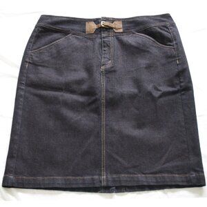 Lauren Jeans Co Premium Denim Skirt w Buckle at waist 12 Nolita NEW